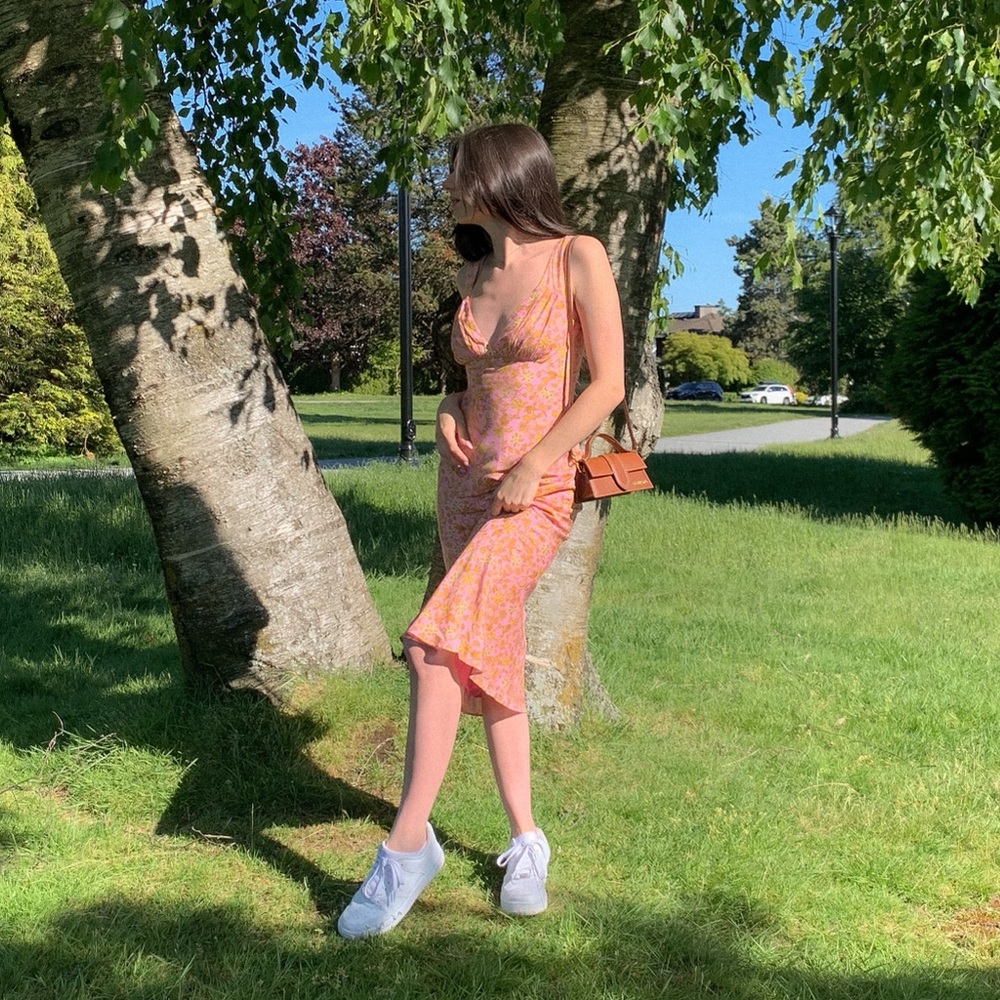 Fortunate One Pink Midi Dress